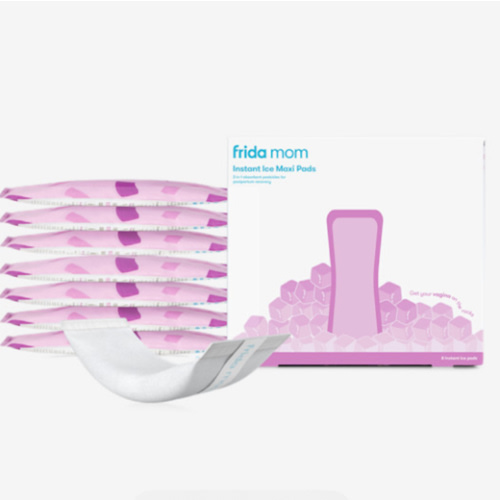Frida Mom 2-in-1 Postpartum Pads, Absorbent Perineal Ice Maxi Pads, Instant Cold Therapy Packs and Maternity Pad in One