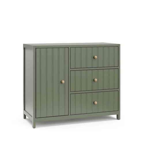 Graco Teddi 3 Drawer Nursery Combo Dresser, Olive