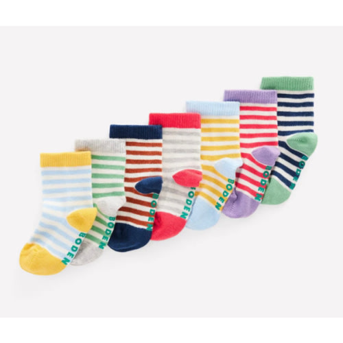 Socks 7 Pack (Baby Boy)-Stripes | Boden USA