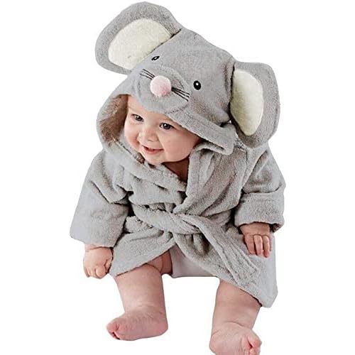 Unisex Baby Plush Bath𝐑obe, Toddler Boys Girls Cute Animal 𝐑obe Flannel Hooded Fleece Bath𝐑obe Winter Towel 𝐑obe
