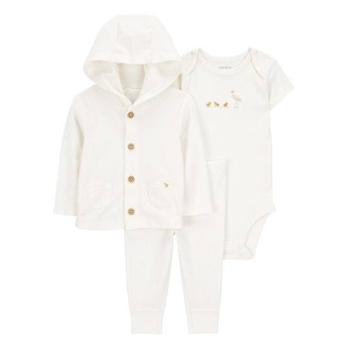 Baby Carter's 3-pc. Chick Cardigan, Bodysuit & Pants Set