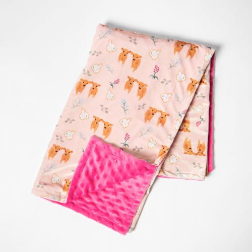Jersey Calves & Ear Tags Minky Baby Blanket