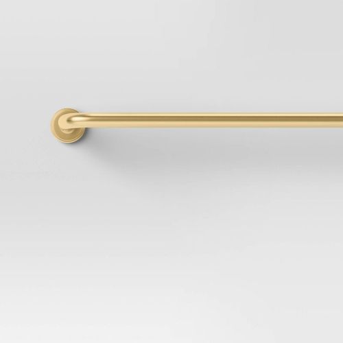 66"-120"" Blackout Rounded Curtain Rod Brass - Threshold™