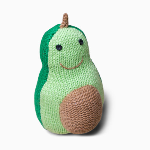 Estella Organic Cotton Handmade Baby Rattle - Avocado