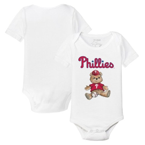 Infant Philadelphia Phillies Tiny Turnip White Teddy Boy Bodysuit