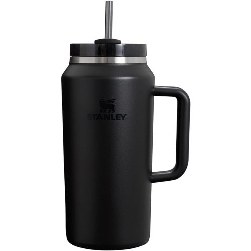 Stanley Quencher H2.0 FlowState Stainless Steel Vacuum Insulated Tumbler with Lid and Straw for Water, Iced Tea or Coffee - 64 oz - Black 2.0