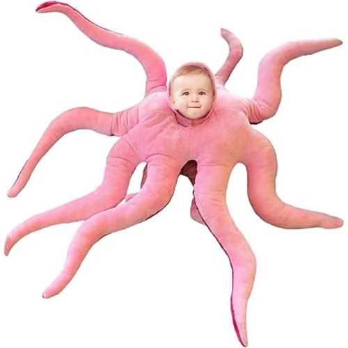 XKCL Baby Octopus Costume, Giant Octopus Stuffed Animal Cute Octopus Wearable Baby Costume - Family Funny Dress Up Boy Girl Birthday Christmas