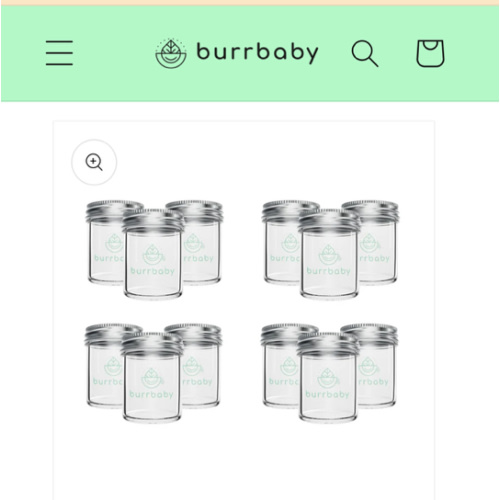 7.5oz Glass Breast Milk Storage Containers (Back in Stock 03/12)