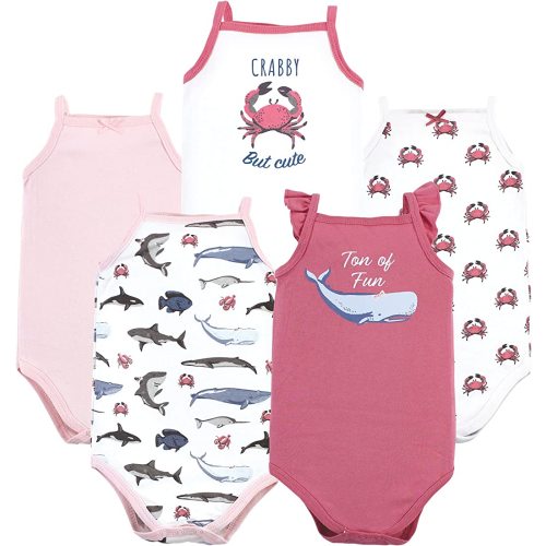 Hudson Baby Unisex Baby Cotton Sleeveless Bodysuits