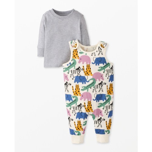Baby Overalls & Long Sleeve T-Shirt Set