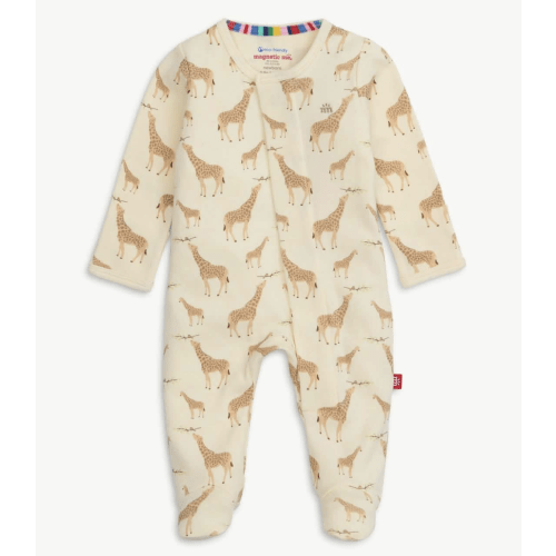 Magnetic Me Footie – Cream Jolie Giraffe (0-3M)
