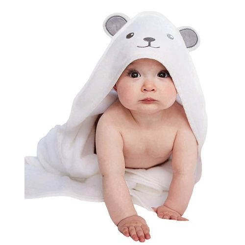 HIPHOP PANDA Hooded Towel - Rayon Made from Bamboo, Soft Bath Towel with Bear Ears