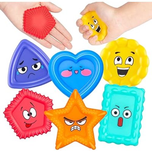 Emotion Sensory Toys for Toddlers Kids, Social Emotional Learning Toys for Nonverbal Autism Special Needs, Play Therapy Feelings Toys for Preschool Calm Down Corner, Quiet Tactile Fidget