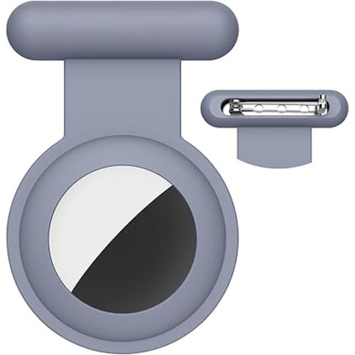 AirTag Holder for Kids, Toddler, Children, Air Tag Holder with Safety Pin for Clothes, Hidden AirTag Clip Compatible for Apple AirTag GPS Tracker (Grey, 1 Pack)