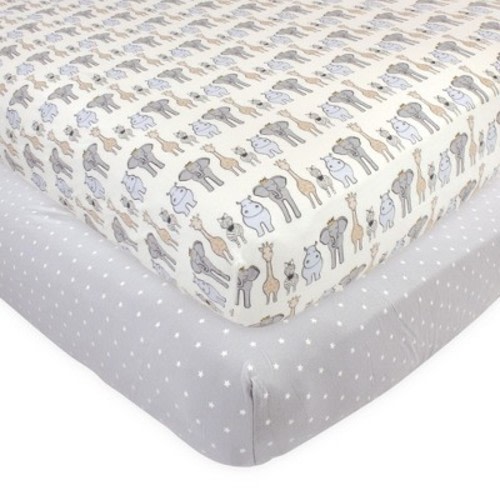 Hudson Baby Infant Boy Cotton Fitted Crib Sheet, Royal Safari, One Size