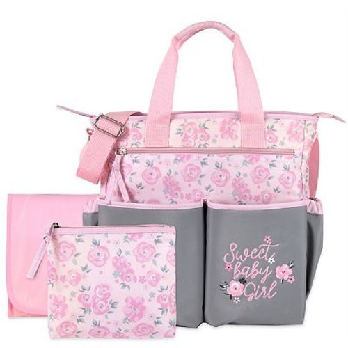 Baby Essentials Diaper Bag Tote 3-Piece Set with Changing Station