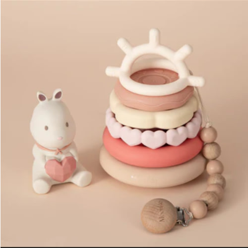 Bunny Stacking Teething Rings