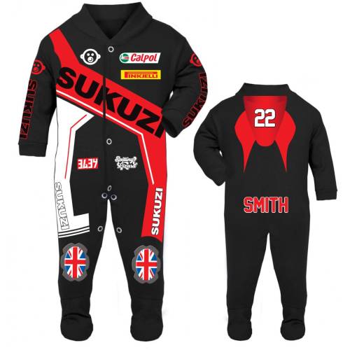 Sukuzi Baby personalized race sleep suit