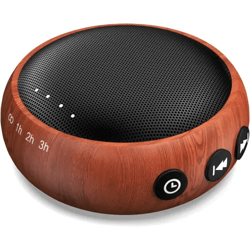 Small Sound Machine Brown Noise Machine 30 Soothing Natural Sounds Rain Fan Pink White Noise Machine for Baby Kids Adults with 36 Volume Control Powered by AC or USB Sleep Timer Wood Grain