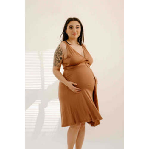 Juliet Labor & Postpartum Gown in Caramel-Limited Time – Lila
