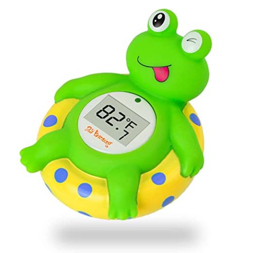 Doli Yearning Upgrade Baby Bath Thermometer with Room Temperature| Fahrenheit and Celsius|Green Frog Lovely Shape|Kids' Bathroom Safety Products| Bath Toys……… - Yellow