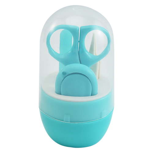 4-in-1 Baby Nail Clippers Set with Cute Case, Infant Fingernail and Toenail File Safety Kit for Newborn Manicure and Pedicure, New Mom Grooming Gift Green