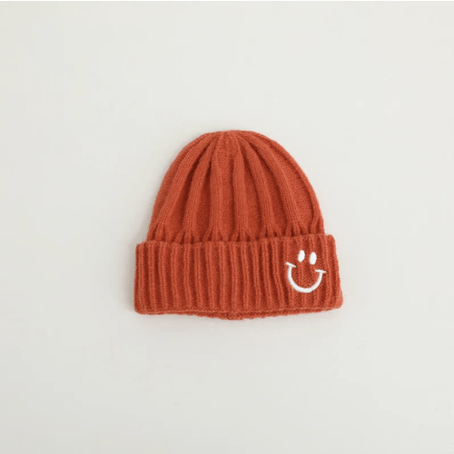 Baby Embroidered Smile Knitted Beanie