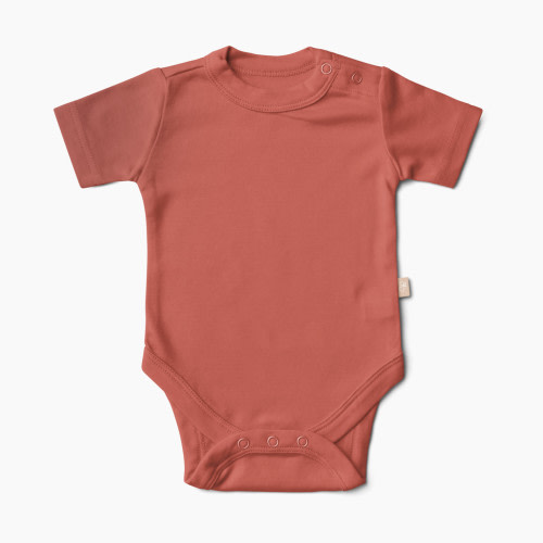 Goumi Kids x Babylist Solid Short-Sleeve Bodysuit - Strawberry, 3-6 M