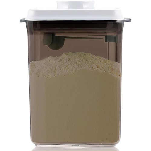 Pop Airtight Formula Container, 2300ml Baby Formula Dispenser on the Go - BPA-Free Formula Holder, 28OZ, 1.76LB, 800g, Brown