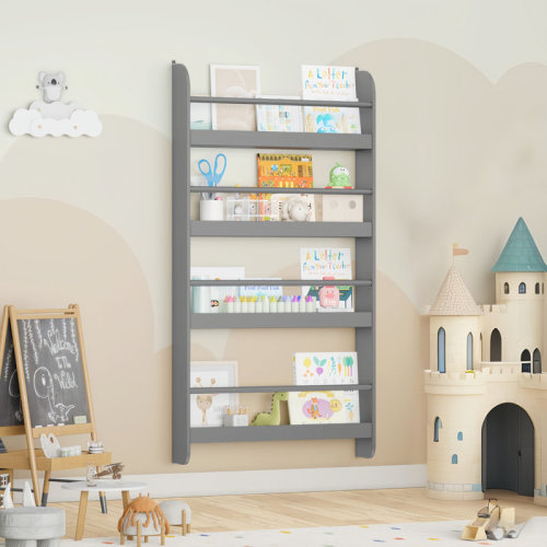 Mack & Milo™ Albertson 43.7'' H X 22.8'' W Kids Nursery Floating Shelf, Wall-Mounted Floating Bookcase & Reviews | Wayfair