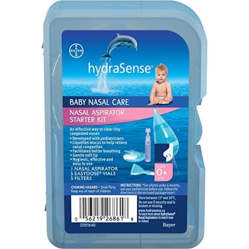 hydraSense Nasal Aspirator Starter Kit, Baby Care, Relieve Congested and Stuffy Noses, 1 Kit