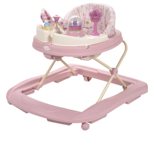 Disney Baby Walker with Wheels, Pink Baby Walkers and Activity Center for Infants