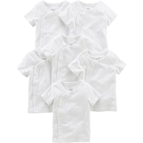 Unisex Babies' Side-Snap Short-Sleeve Shirt, Pack of 6