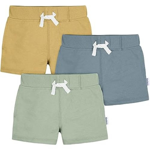 Gerber Baby Boys' Toddler 3-Pack Pull-On Knit Shorts