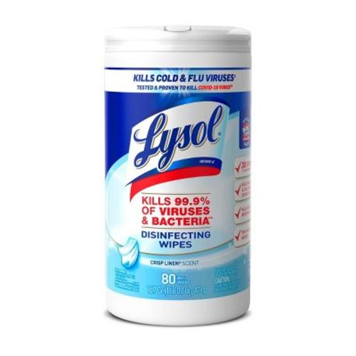 Lysol Crisp Linen Disinfecting Wipes - 80ct