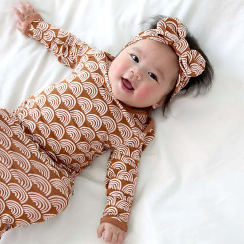 Rust Rainbows Infant Gown