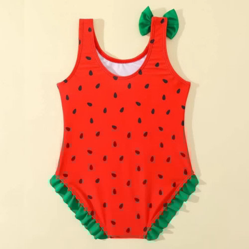Baby Girl Suspender Watermelon Swimsuit