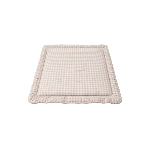 Beige Gingham Padded Baby Play Mat