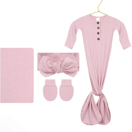 Haven Ribbed Newborn Headband Bundle (Gown)
