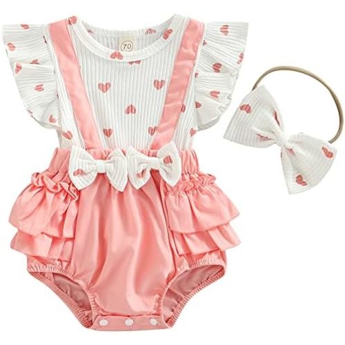 Mubineo Baby Girl Summer Clothes Outfits Sleeveless Lace Floral Romper Dress Newborn Outfit