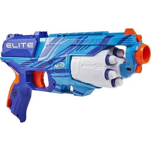 Nerf Elite Disruptor Dart Blaster Reflex, Slam Fire, Blue, for Kids (Amazon Exclusive)