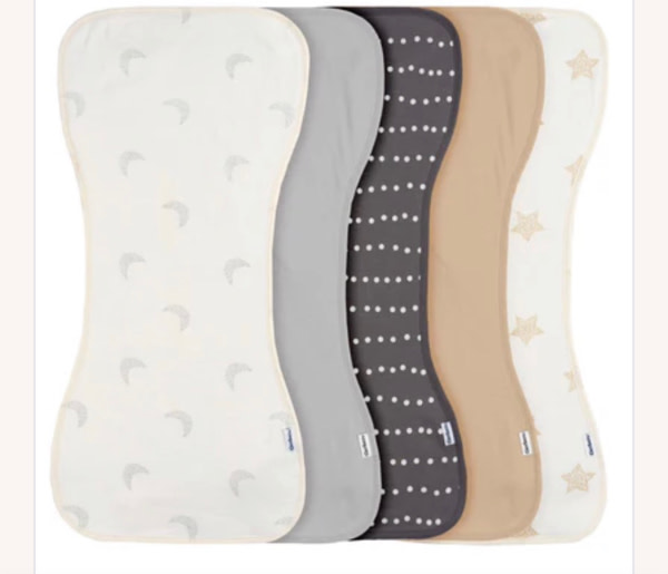5-Pack Baby Neutral Stars & Moons Jersey Burp Cloths – Gerber Childrenswear
