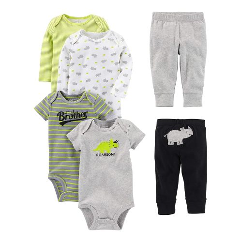 Simple Joys by Carter's unisex-baby 6-piece Bodysuits (Short and Long Sleeve) and Pants Set