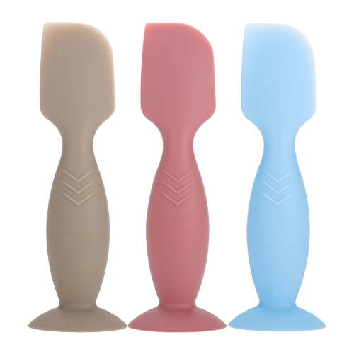 FACEGA 3Pcs Diaper Spatula Silicone Diaper Cream Spatula Medicine with Suction Cup Butt Spatula Baby