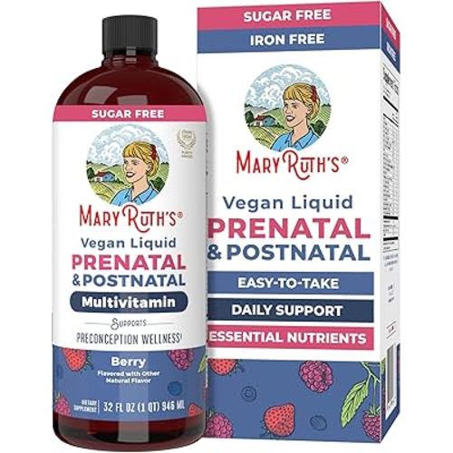 MaryRuth’s Postnatal & Prenatal Vitamins for Women | Sugar Free | Selenium | Folate | Vegan | Non-GMO | Gluten Free | 32oz