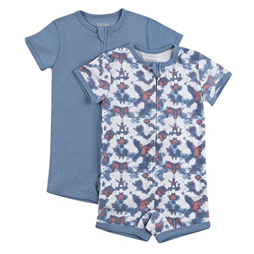 Hanes Baby Ultimate Zippin Short Sleeve Romper (2 Pack)
