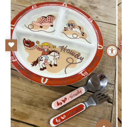 Howdy Little Cowgirl Table Setting