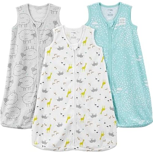 Simple Joys by Carter's Unisex-Baby 3-Pack Cotton Wearable Blankets