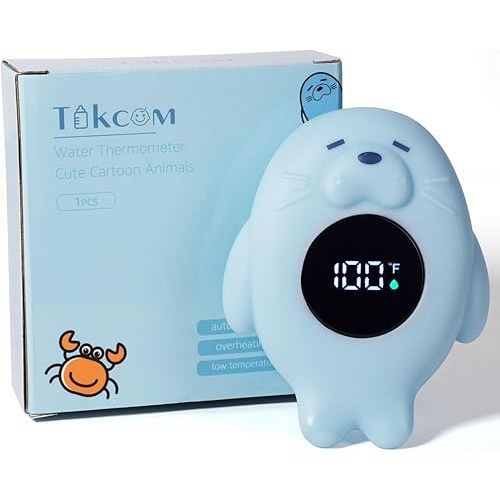 Baby Thermometer, Baby Bathtub Thermometer, Instant Read Digital Thermometer for Water, Infant Bath Floating Toy, Safety WaterTemperature Toy (Seal ℉)