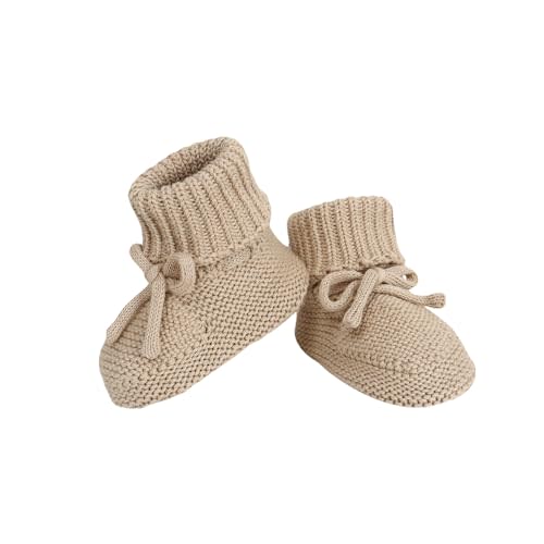 Hadetoto Baby Booties Newborn First Walkers Cozy Shoes Warm Knit Soft Booties for Toddler Infant Boy Girl